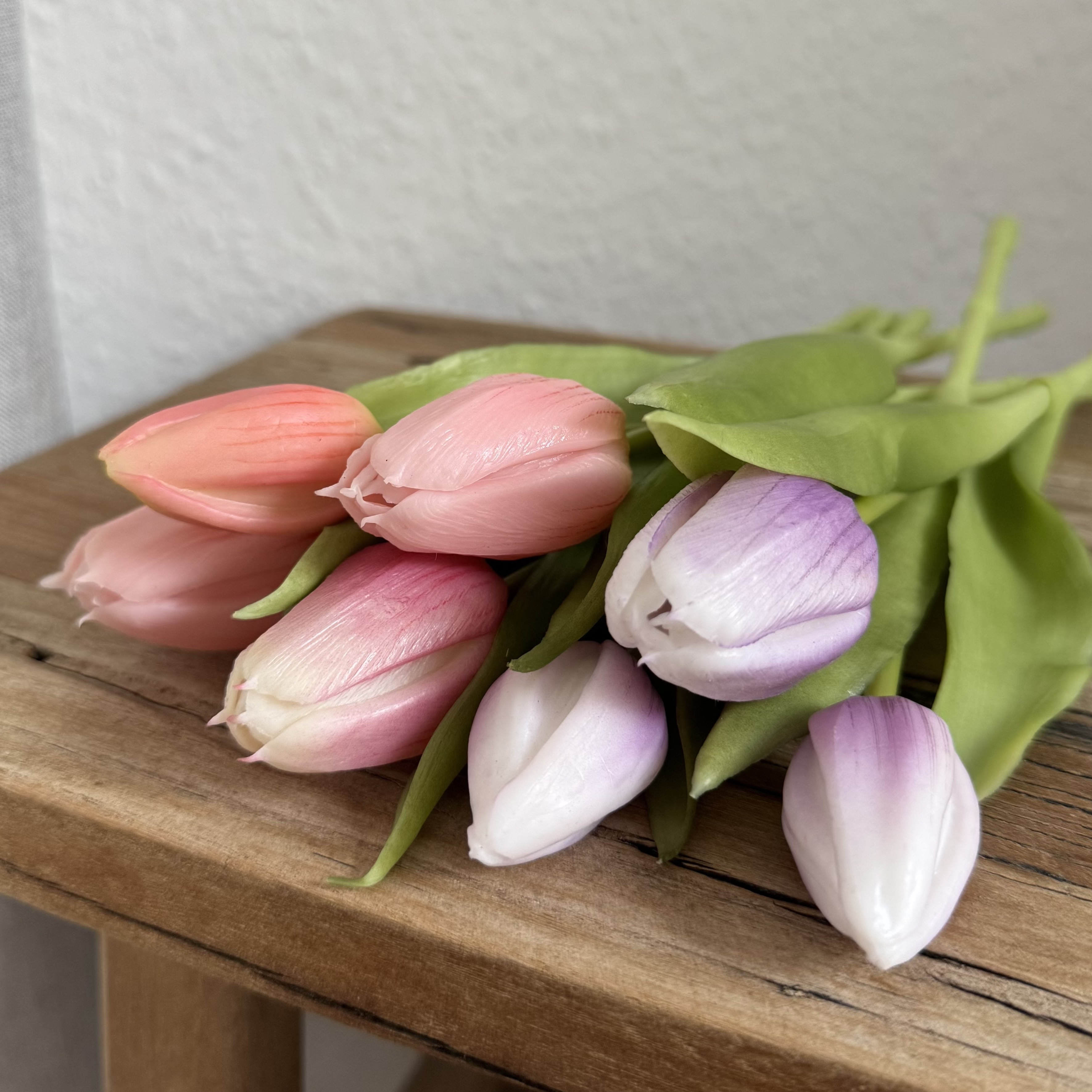 Real Touch Tulpen Mix | künstlich | Vasendeko | Pastellvariation