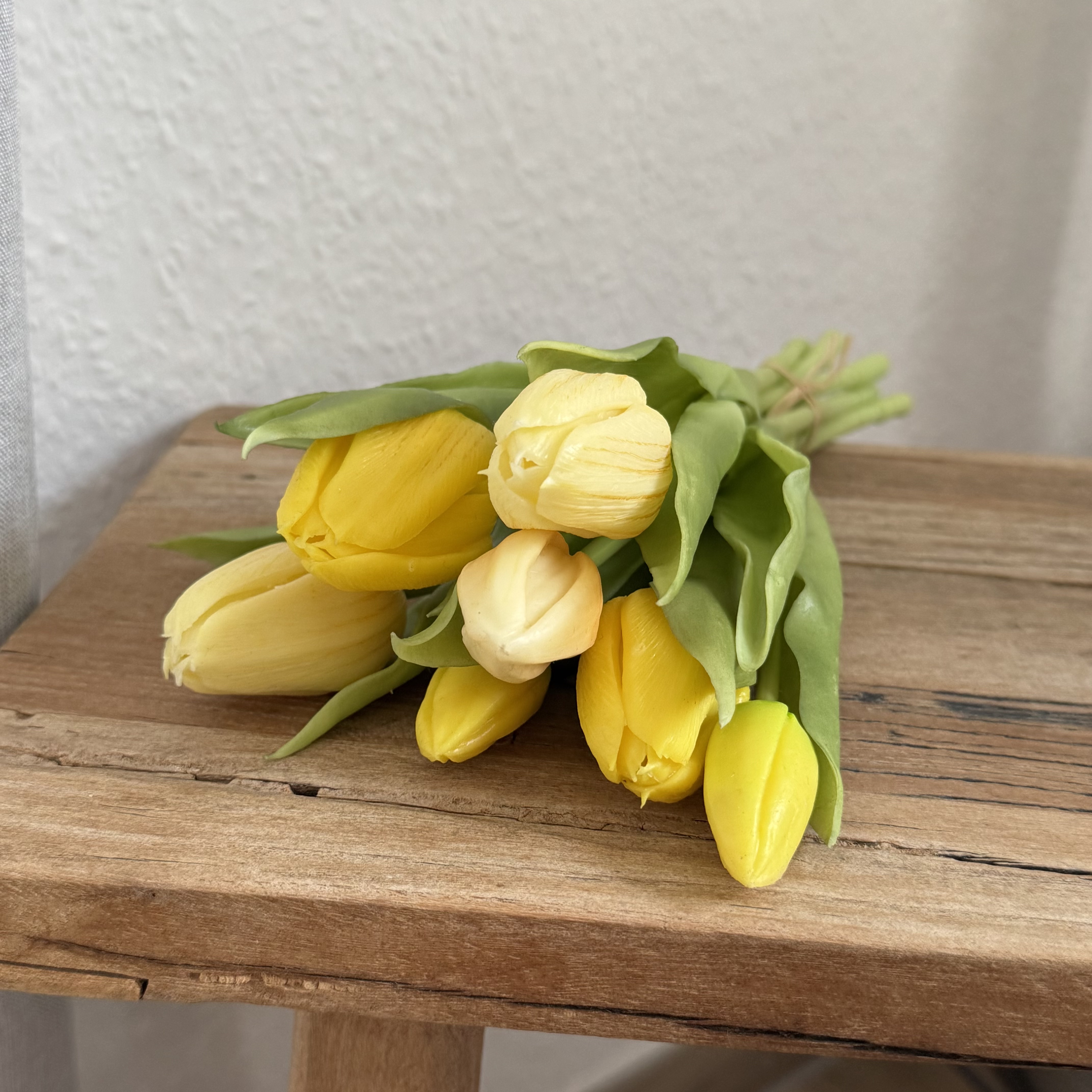 Real Touch Tulpen Mix | künstlich | Vasendeko | Zitronengelb