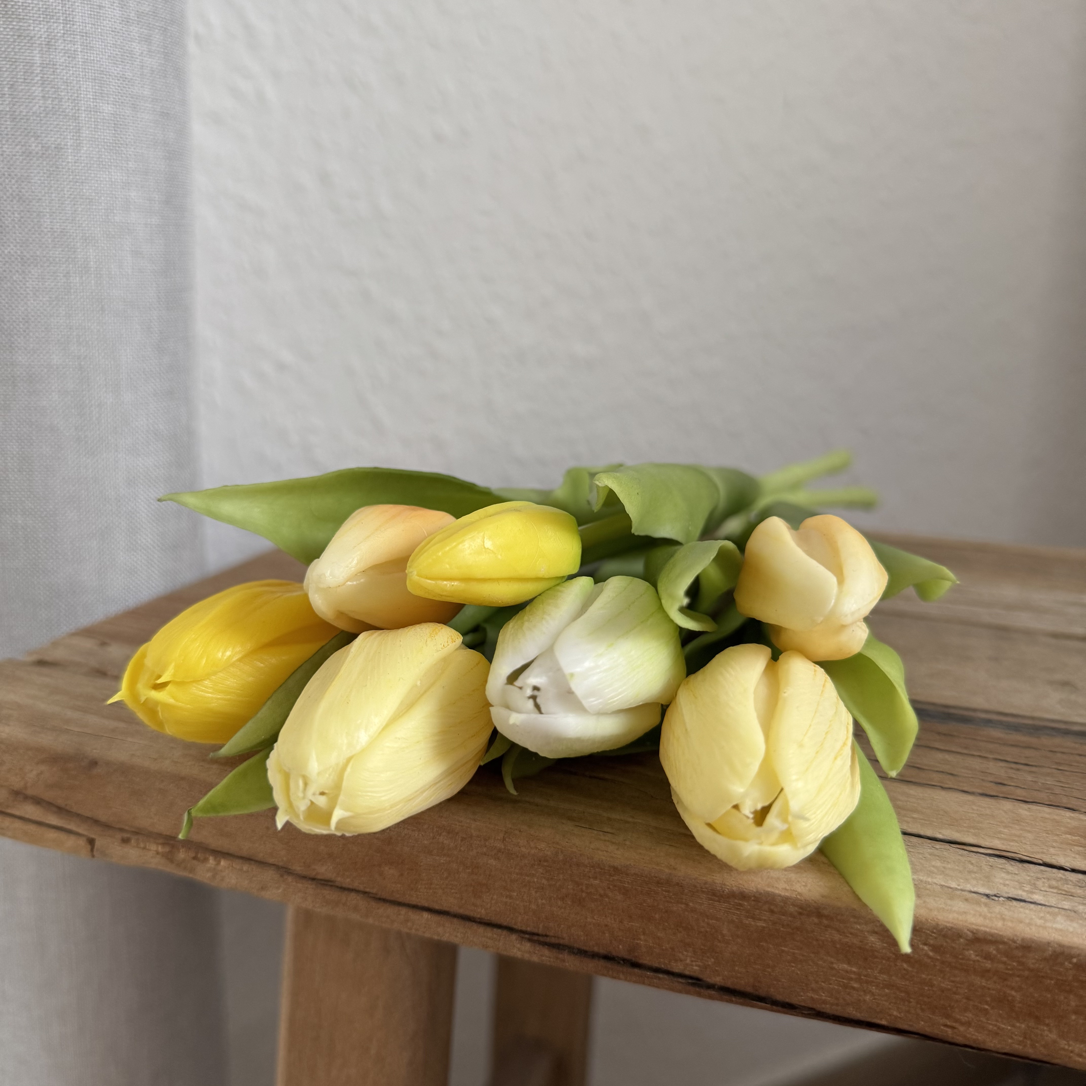 Real Touch Tulpen Mix | künstlich | Vasendeko | Light Gelb