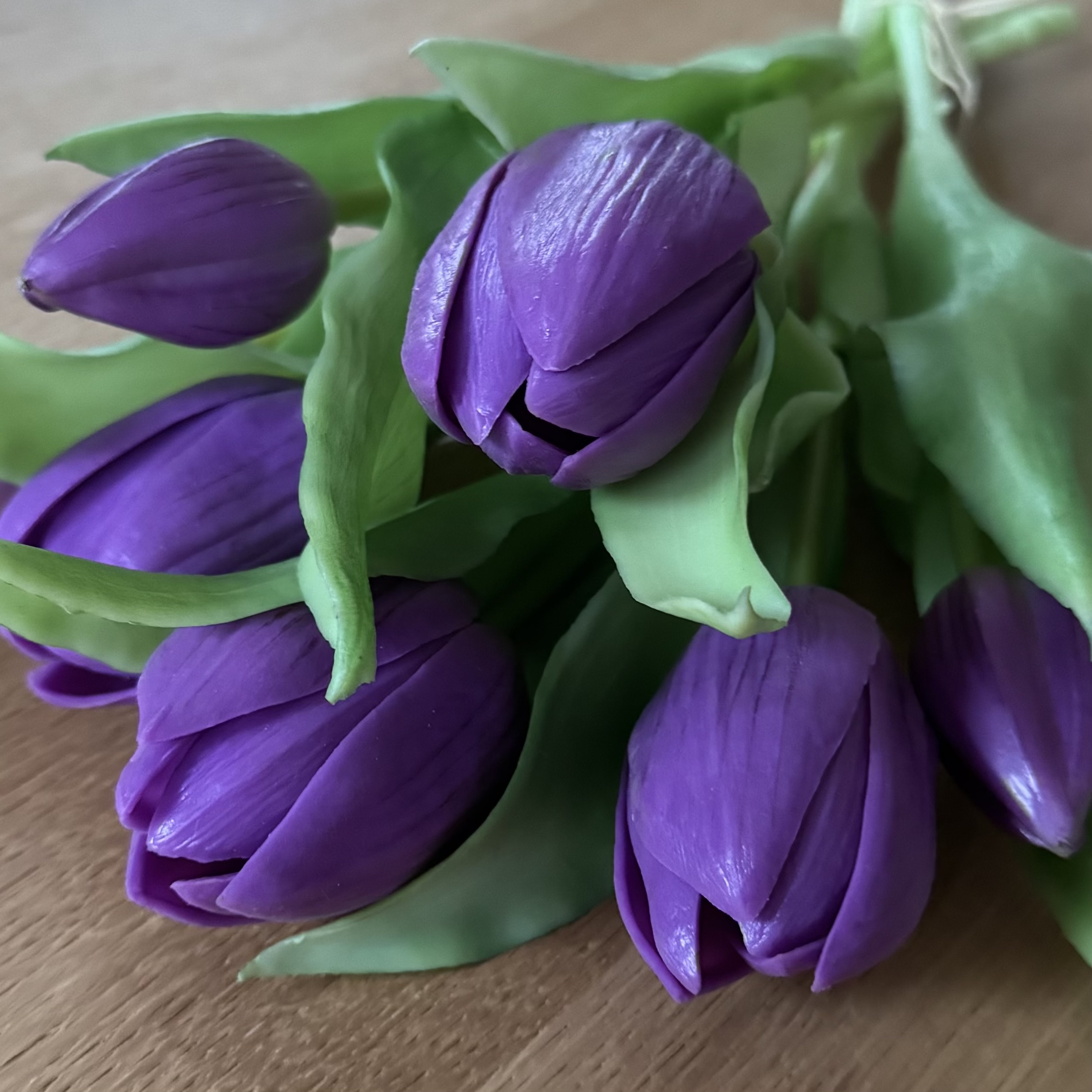 Real Touch Tulpen | künstlich | Vasendeko | Lila